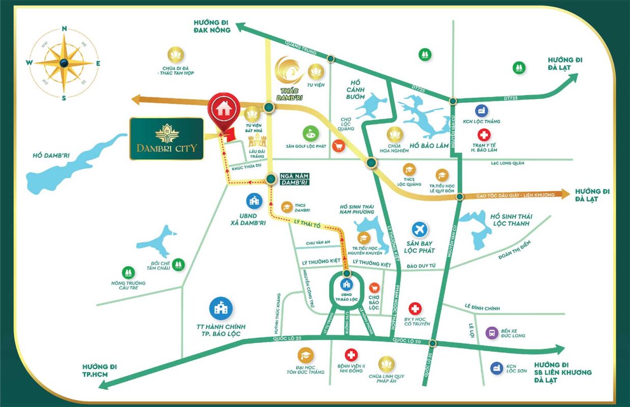 Vị trí Dambri City Bảo Lộc